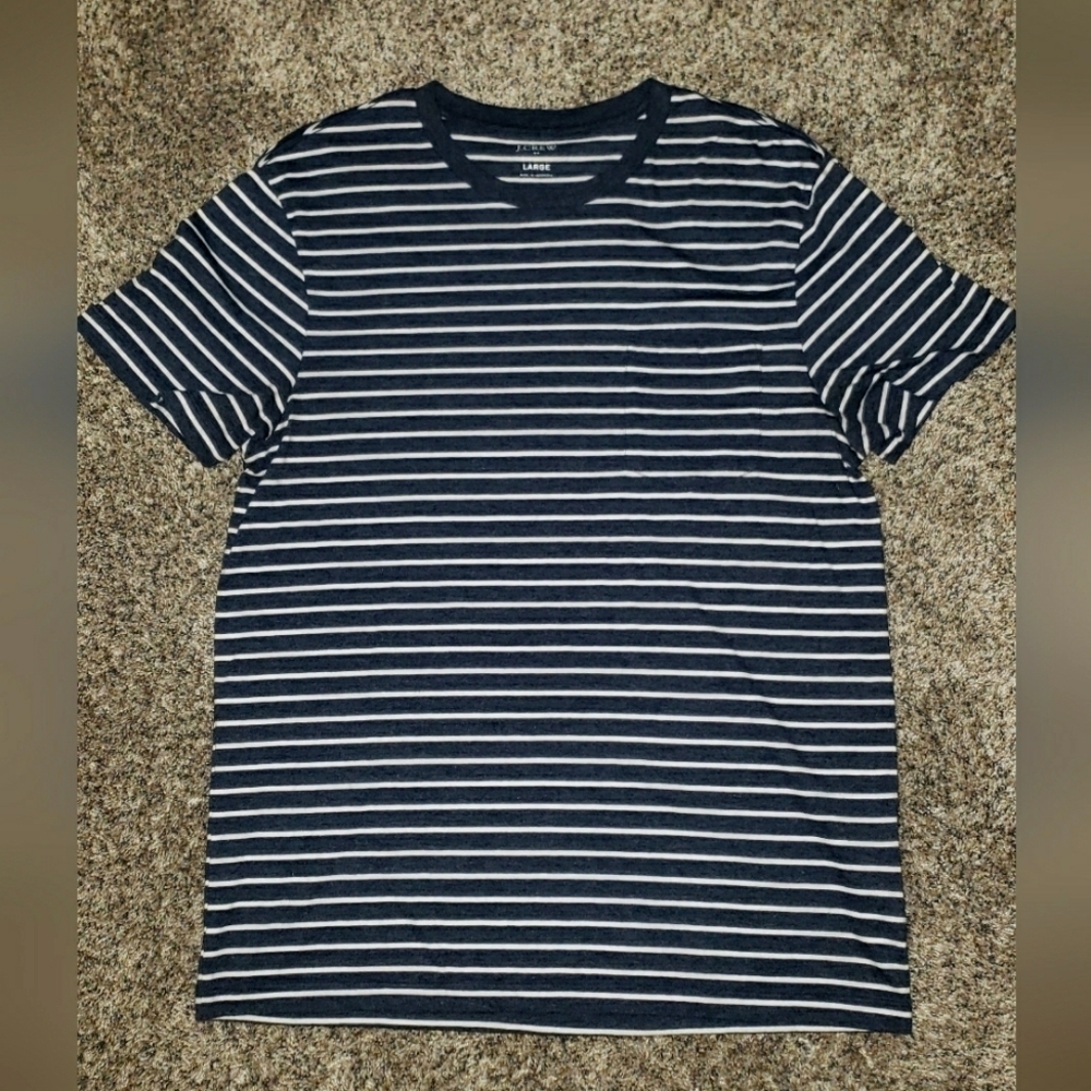 J.Crew| Navy Striped Basic Tshirt